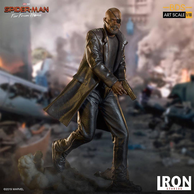 Iron Studios - Spider-Man: Far From Home - Nick Fury BDS Art Scale Statue 1/10 - The Card Vault