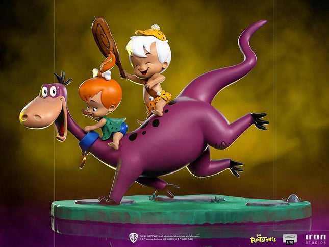 Iron Studios - The Flintstones - Dino, Peebles & Bamm-Bamm BDS Art Scale Statue 1/10 - The Card Vault