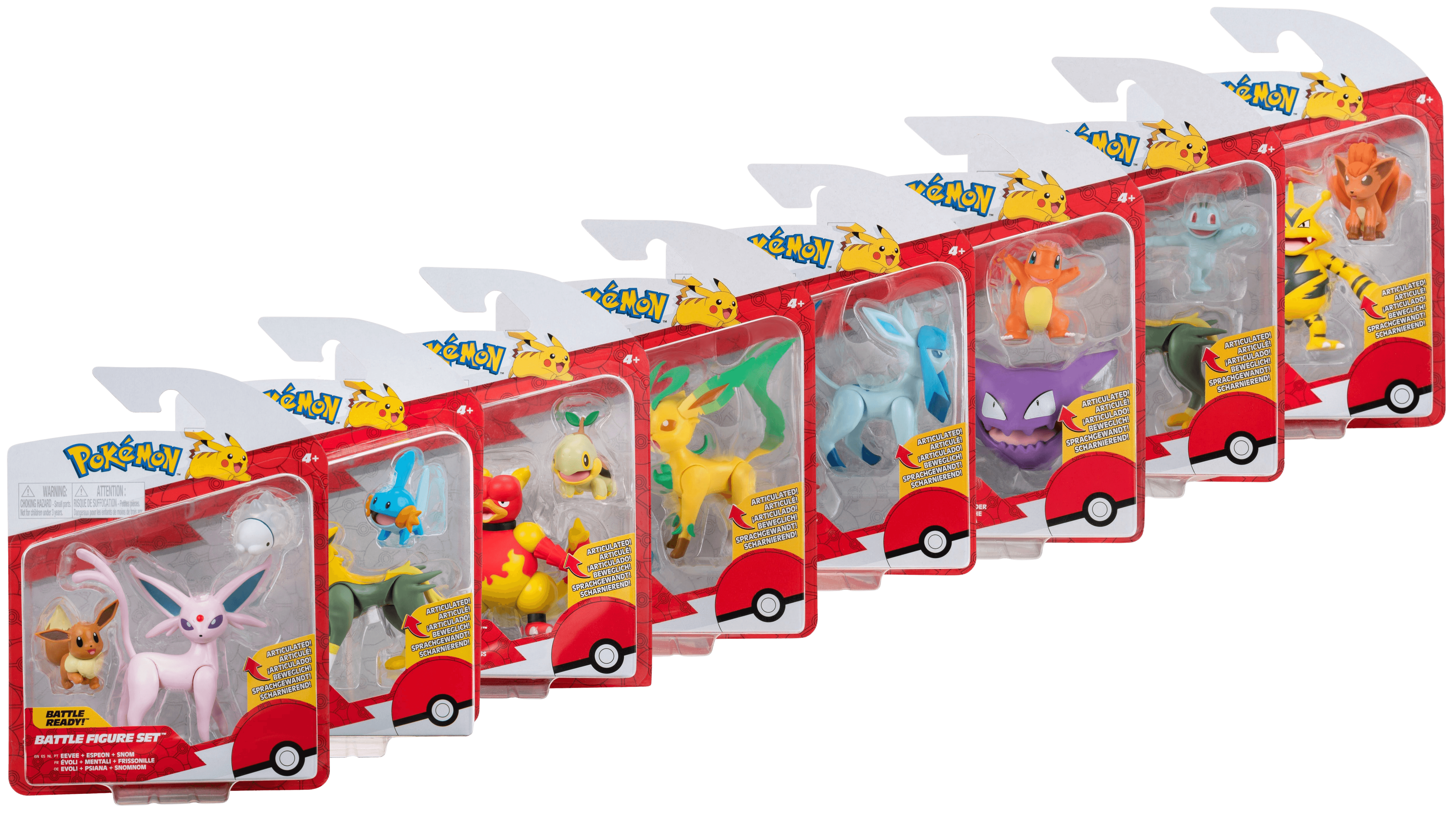 Jazwares - Pokemon Battle Figures - 3-Packs - The Card Vault