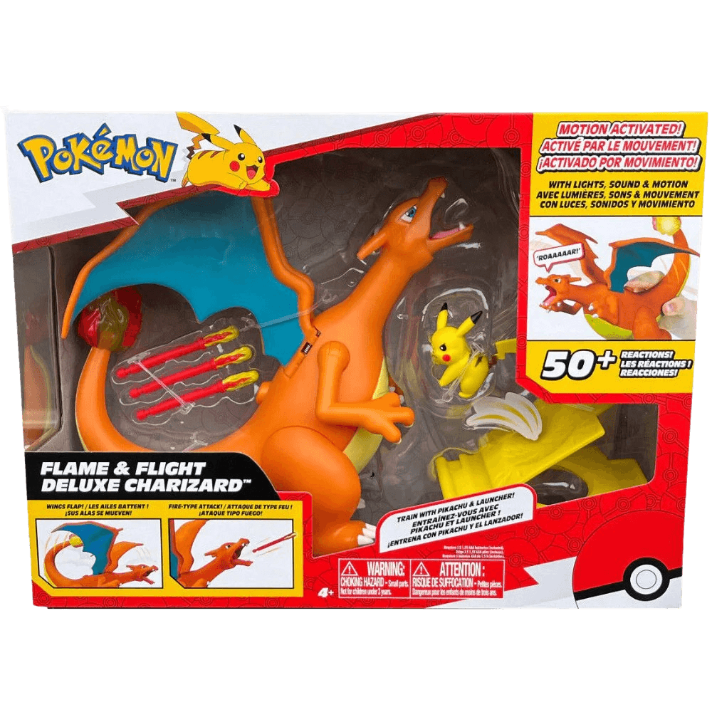 Jazwares - Pokemon Figure - Flame & Fight Deluxe Charizard - The Card Vault