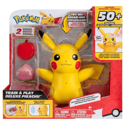 Jazwares - Pokemon Figure - Train & Play Deluxe Pikachu - The Card Vault