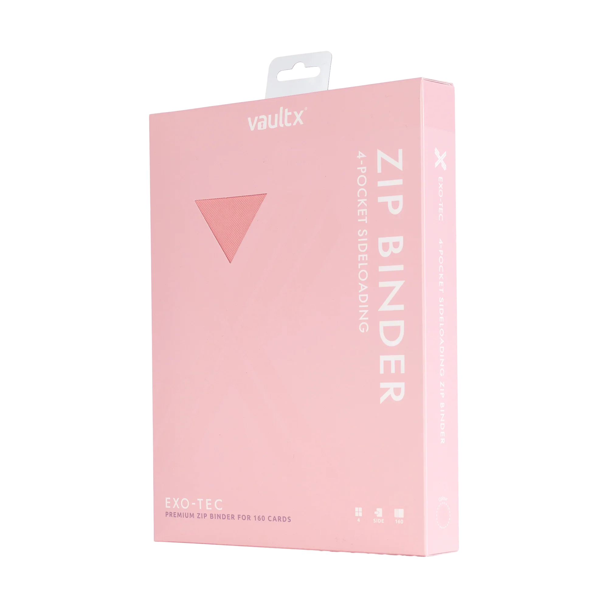 Vault X - 4-Pocket Exo-Tec Zip Binder - Pink | The Card Vault Vault X - 4-Pocket Exo-Tec Zip Binder - Pink | The Card Vault