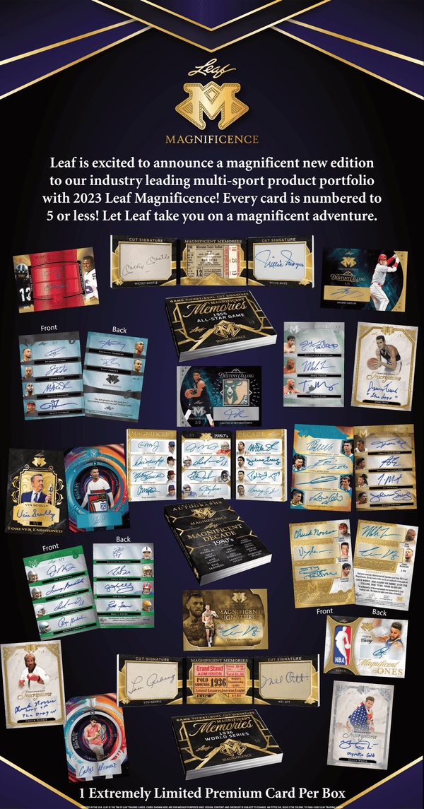 Leaf Trading Cards - 2023 Leaf Magnificence Multi-Sport - Hobby Box - The Card Vault