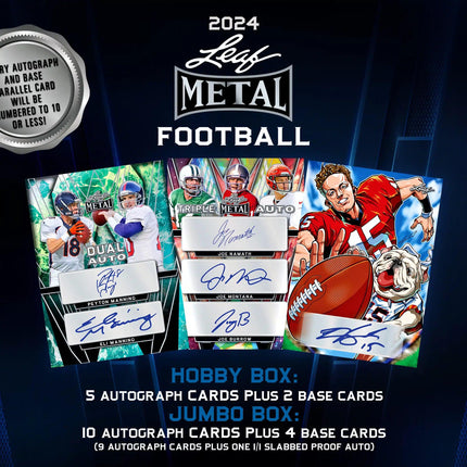 Leaf Trading Cards - 2024 Leaf Metal American Football (NFL) - Hobby Box - The Card Vault