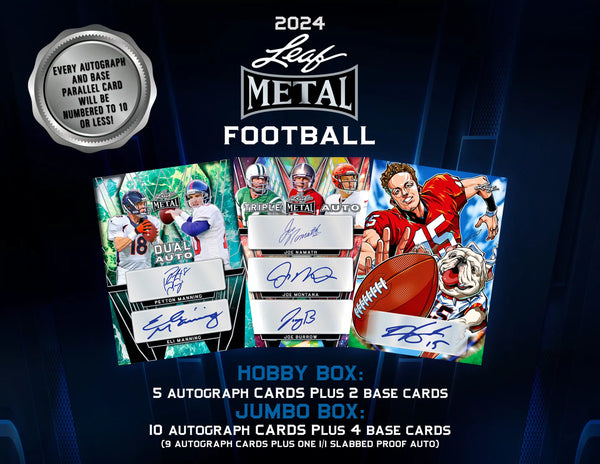 Leaf Trading Cards - 2024 Leaf Metal American Football (NFL) - Hobby Box - The Card Vault