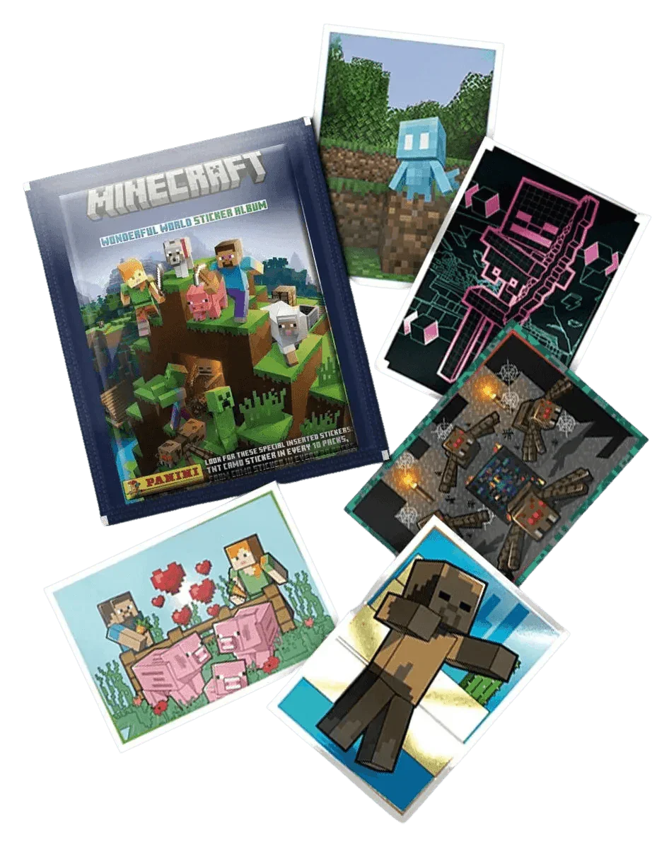 minecraft booster box Minecraft Wonderful World Sticker Collection