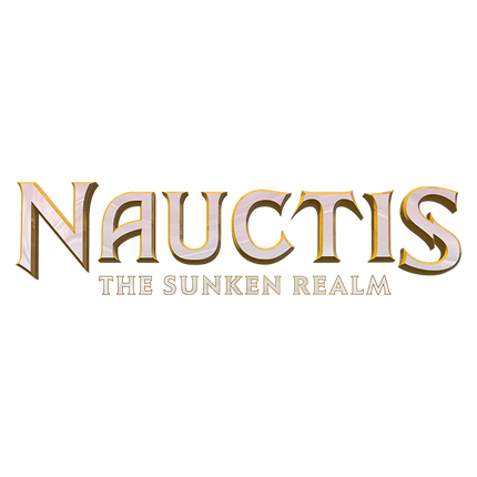 Official Nauctis: The Sunken Realm teaser-logo placeholder on a square transparent canvas; final product packaging is not shown.