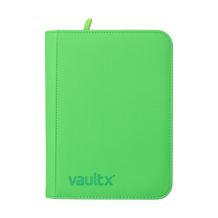 Vault X - 4-Pocket Exo-Tec® Zip Binder - Neon Green
