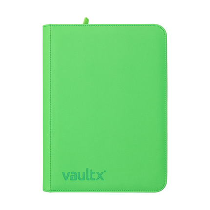 Vault X - 9-Pocket Exo-Tec® Zip Binder - Neon Green