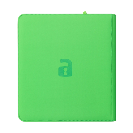 Vault X - 12-Pocket Exo-Tec® Zip Binder - Neon Green
