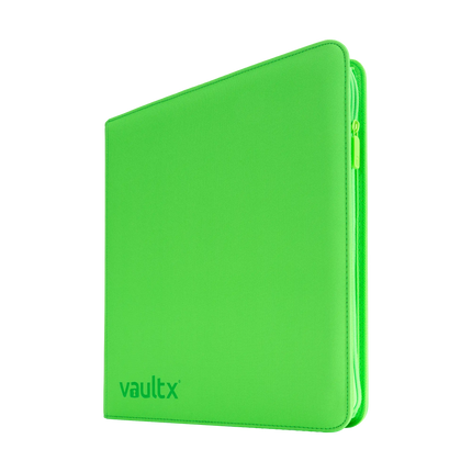 Vault X - 12-Pocket Exo-Tec® Zip Binder - Neon Green