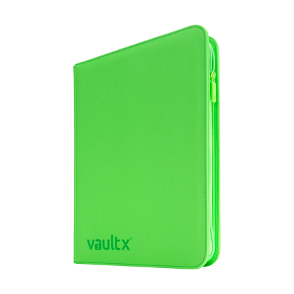 Vault X - 9-Pocket Exo-Tec® Zip Binder - Neon Green