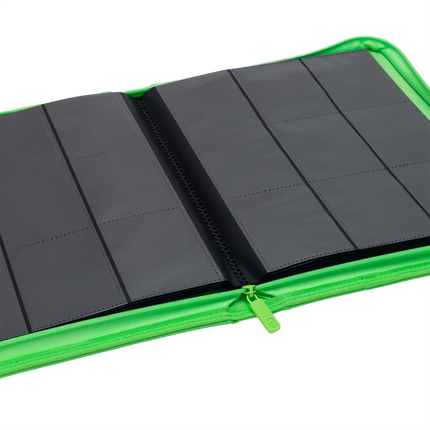 Vault X - 9-Pocket Exo-Tec® Zip Binder - Neon Green