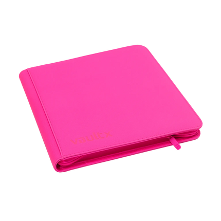 Vault X - 12-Pocket Exo-Tec® Zip Binder - Neon Pink