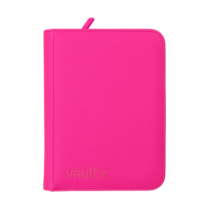 Vault X - 4-Pocket Exo-Tec® Zip Binder - Neon Pink