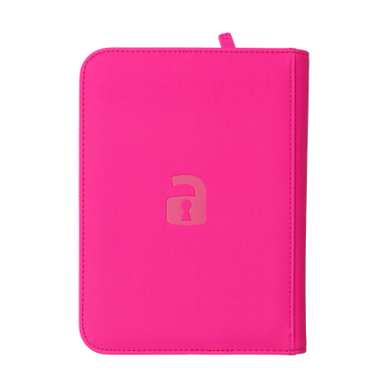 Vault X - 4-Pocket Exo-Tec® Zip Binder - Neon Pink