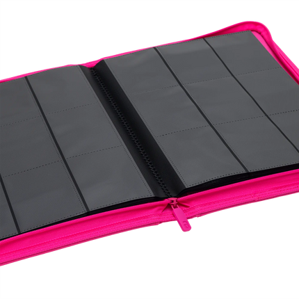 Vault X - 9-Pocket Exo-Tec® Zip Binder - Neon Pink