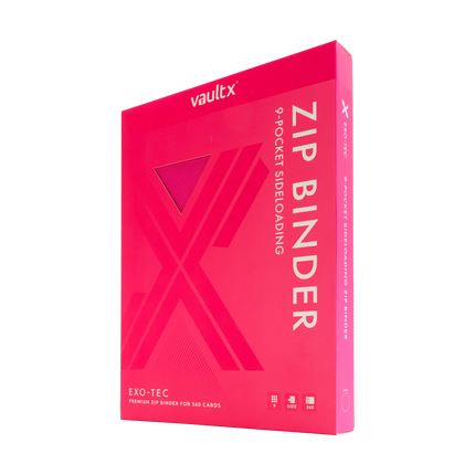 Vault X - 9-Pocket Exo-Tec® Zip Binder - Neon Pink