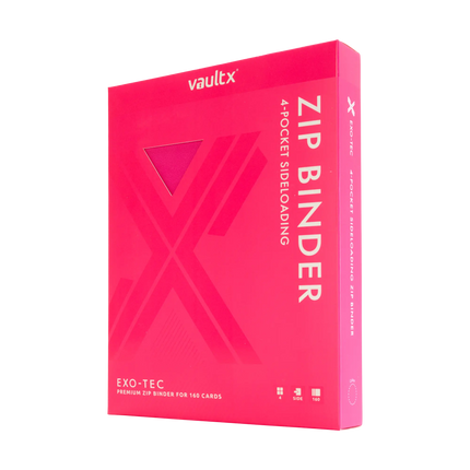 Vault X - 4-Pocket Exo-Tec® Zip Binder - Neon Pink