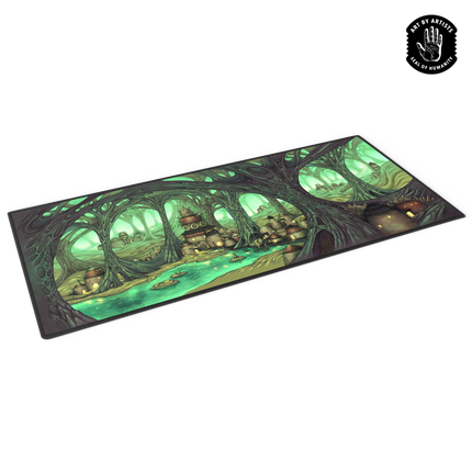 'The Caverns' Brittany Bowman Desk Mat: Curator Arcane Landscapes