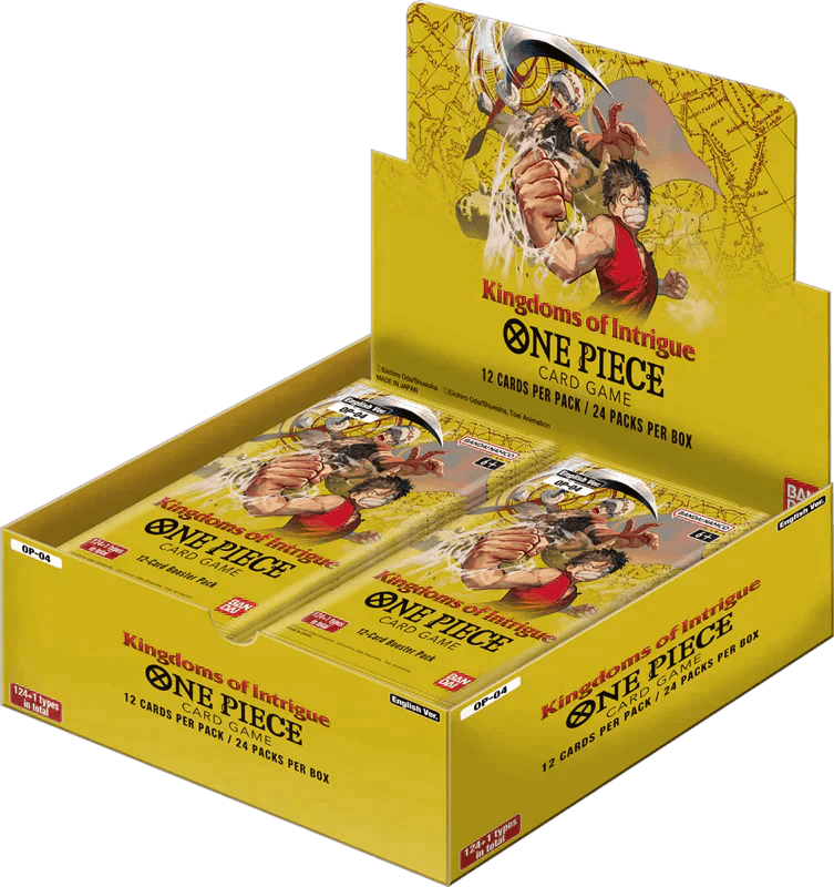 One Piece TCG - Kingdoms of Intrigue (OP-04) Display Case (12x Booster Boxes) - The Card Vault