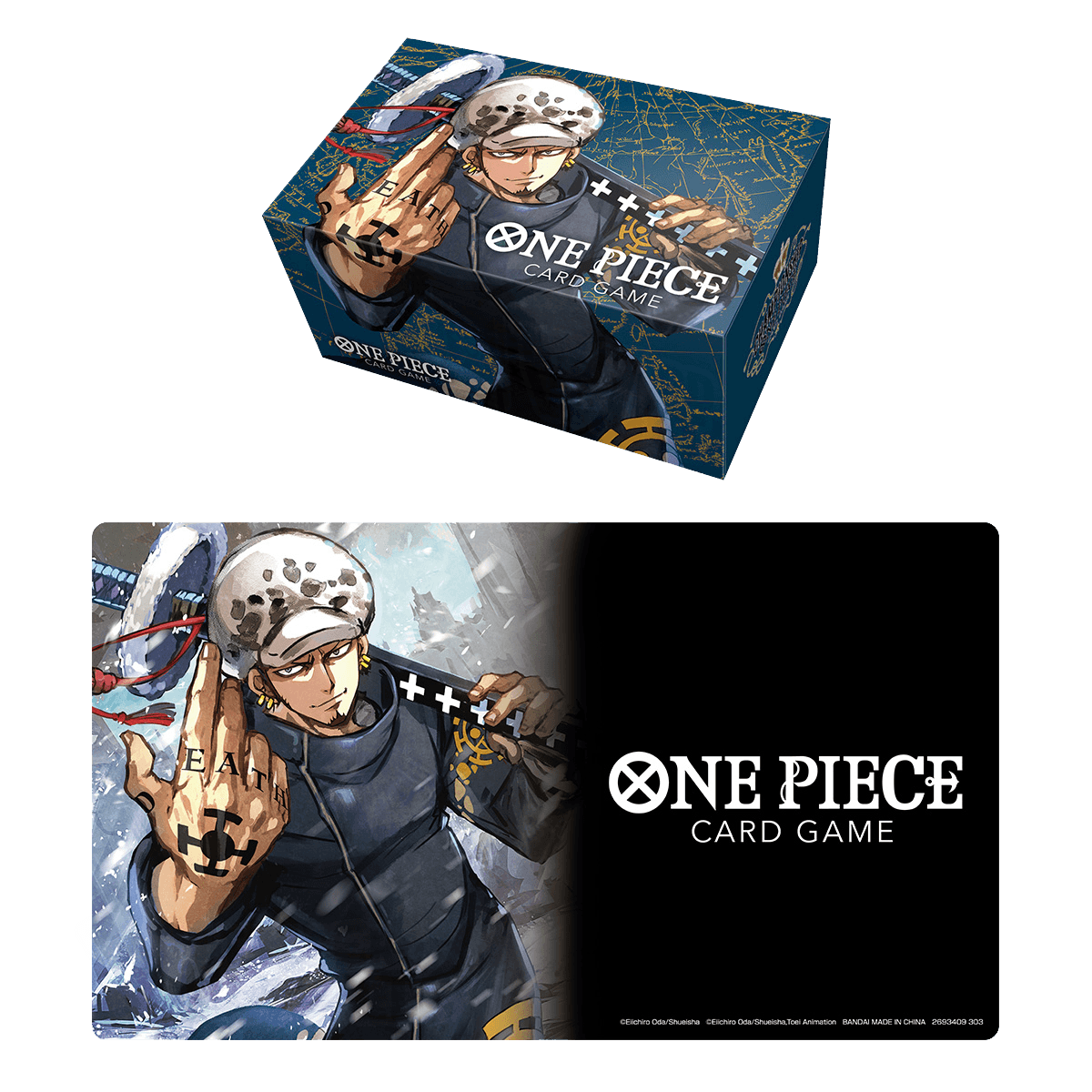 One Piece TCG - Playmat and Storage Box Set - Trafalgar Law - The Card Vault