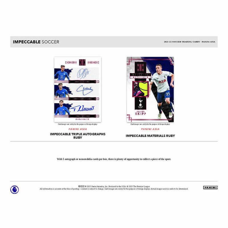 Panini - 2021/22 Impeccable Football (Soccer) - Hobby Box (Asia Edition) - The Card Vault