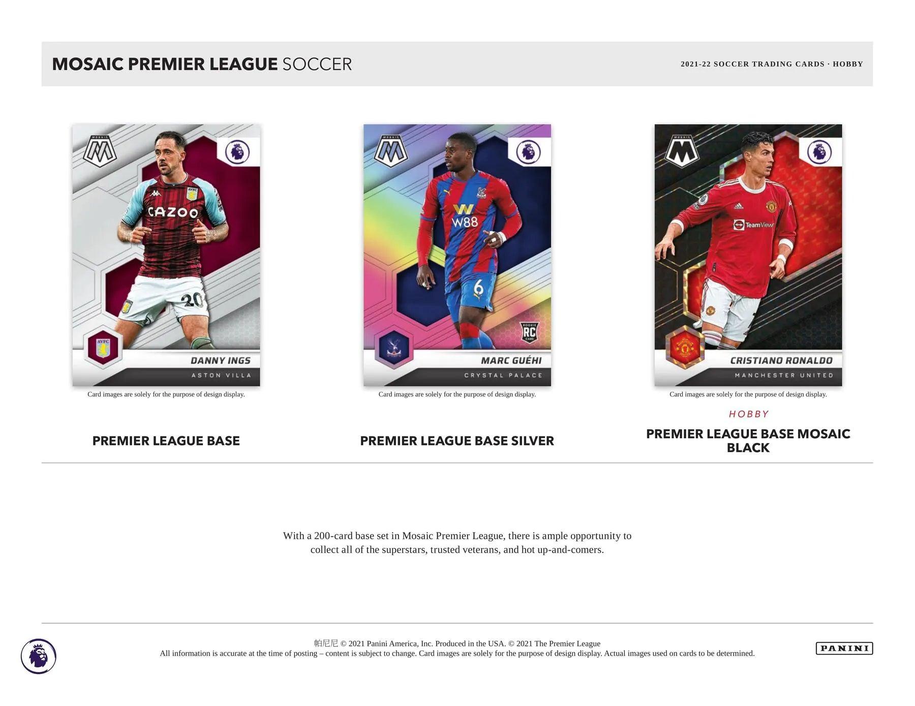 Panini - 2021/22 Mosaic Premier League Football (Soccer) - Hobby Box (10 Packs) - The Card Vault