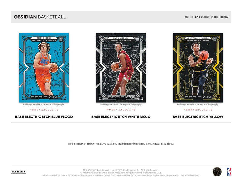 Panini - 2021/22 Obsidian Basketball (NBA) - Hobby Box (1 Pack) - The Card Vault