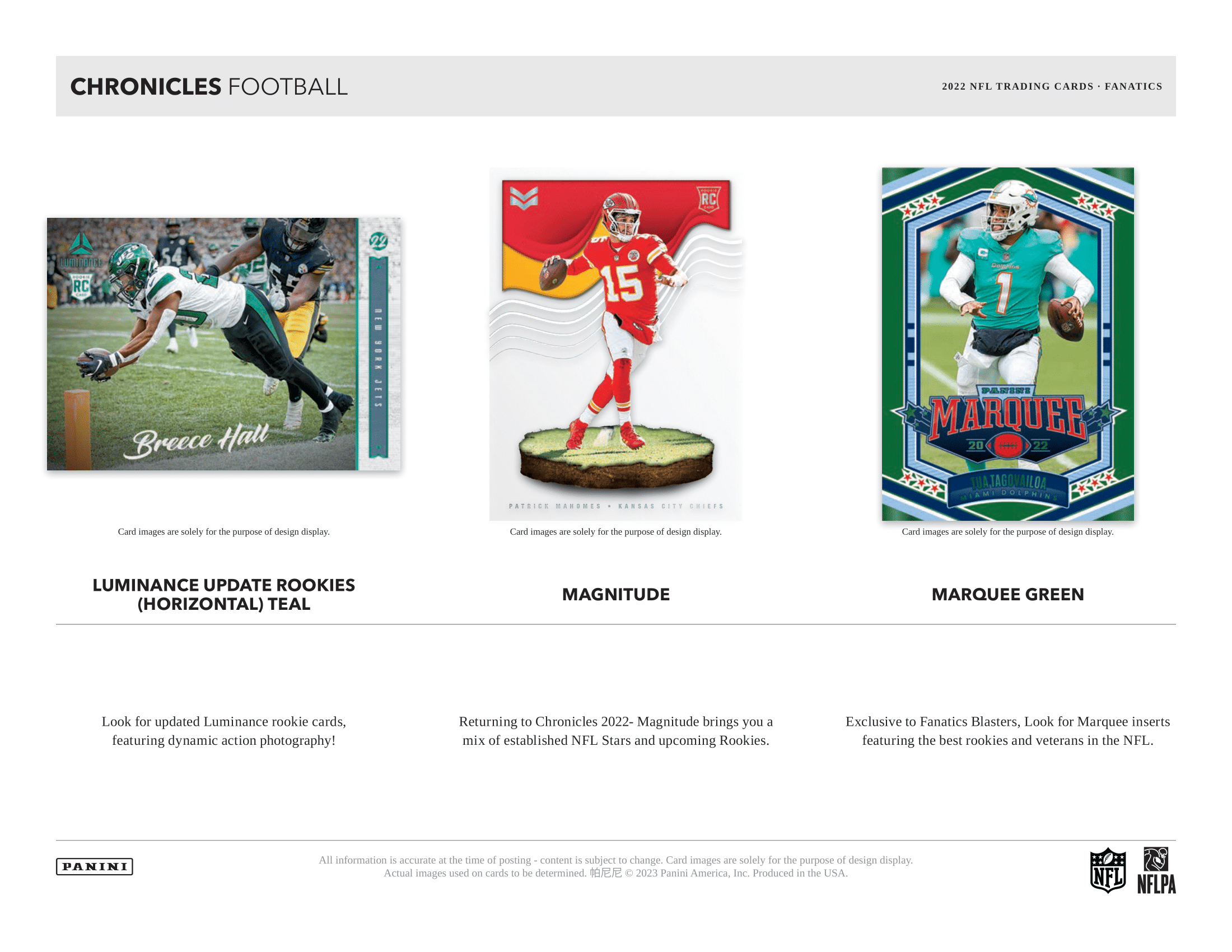 Panini - 2022 Chronicles American Football (NFL) - Fanatics Blaster Box - The Card Vault