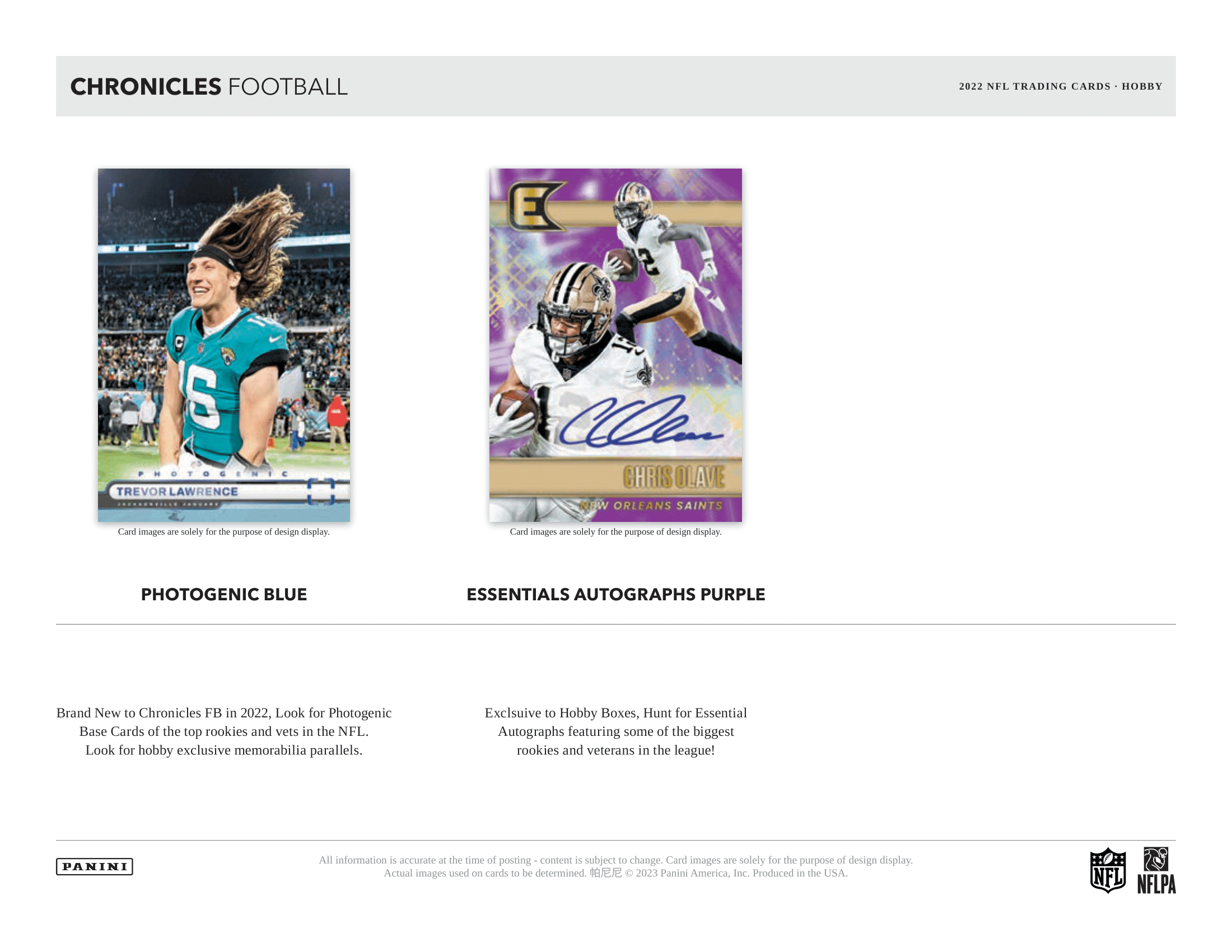Panini - 2022 Chronicles American Football (NFL) - Hobby Box - The Card Vault