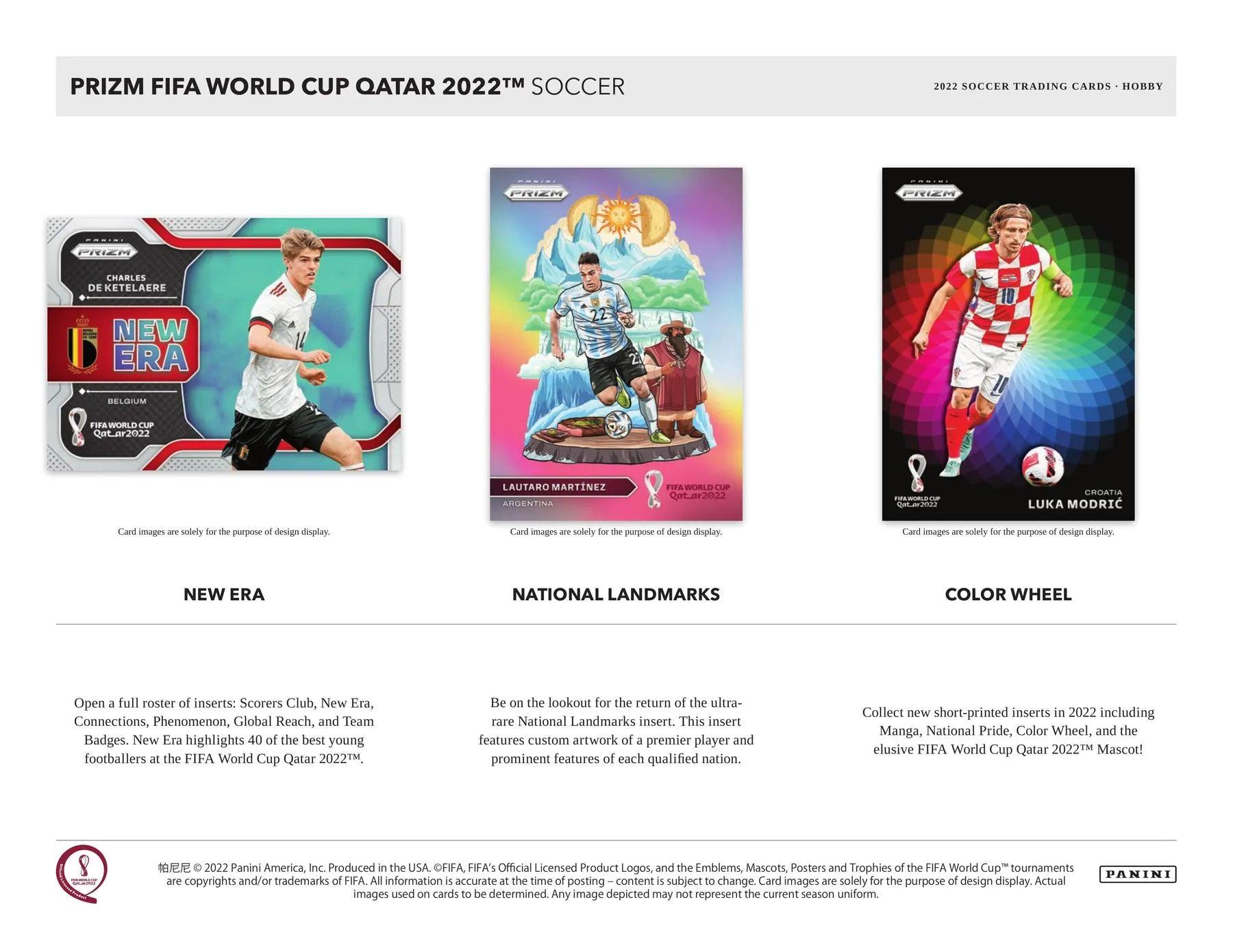 Panini - 2022 FIFA World Cup Prizm Football (Soccer) - Hobby Box (12 Packs) - The Card Vault