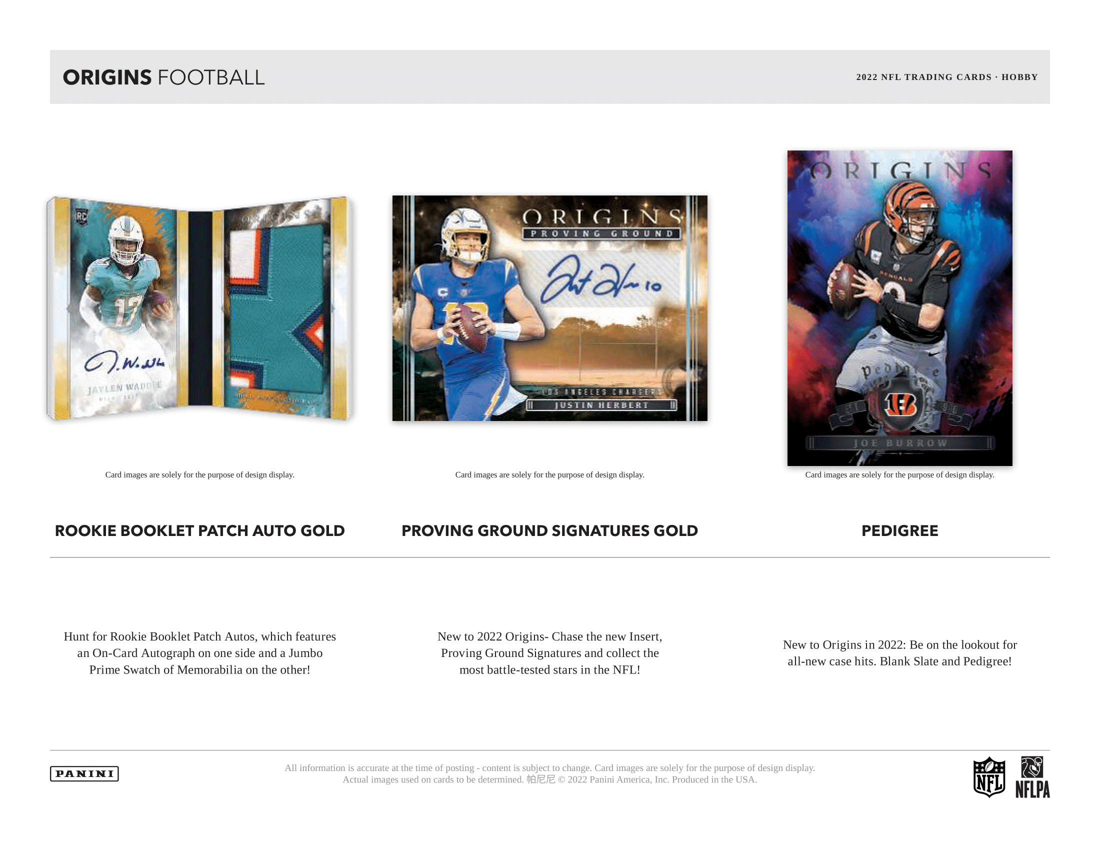 Panini - 2022 Origins American Football (NFL) - Hobby Box - The Card Vault