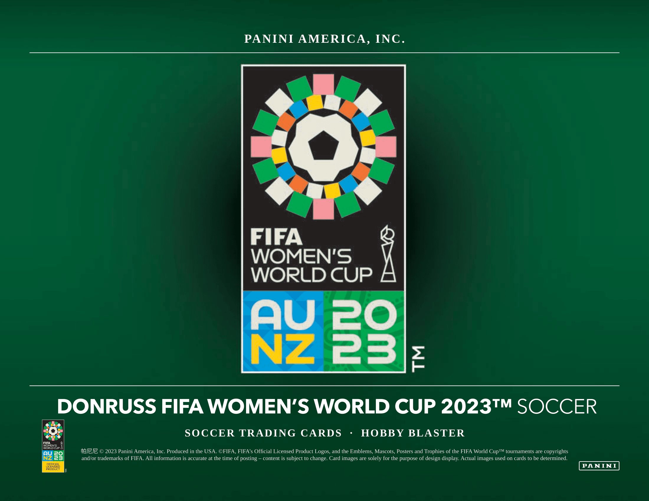 Panini - 2023 Donruss FIFA Women's World Cup Football (Soccer) - Blaster Box - The Card Vault