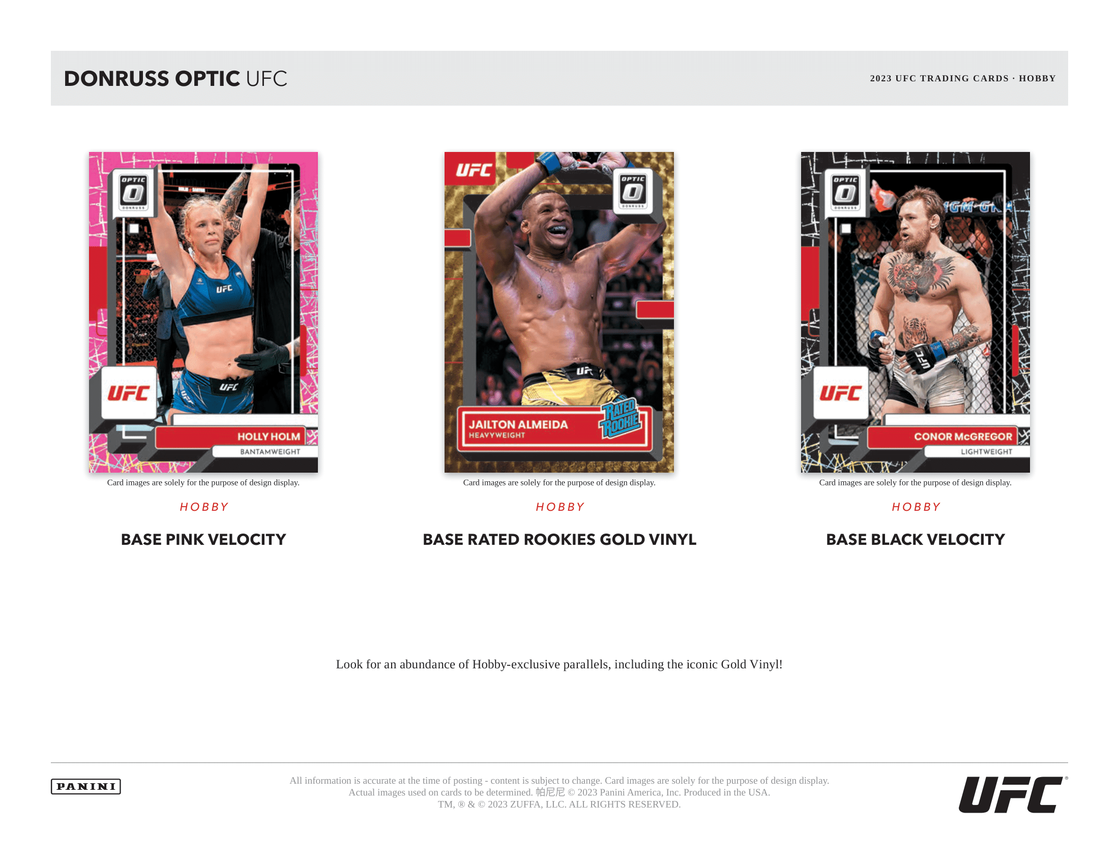 Panini - 2023 Donruss Optic UFC - Hobby Box - The Card Vault