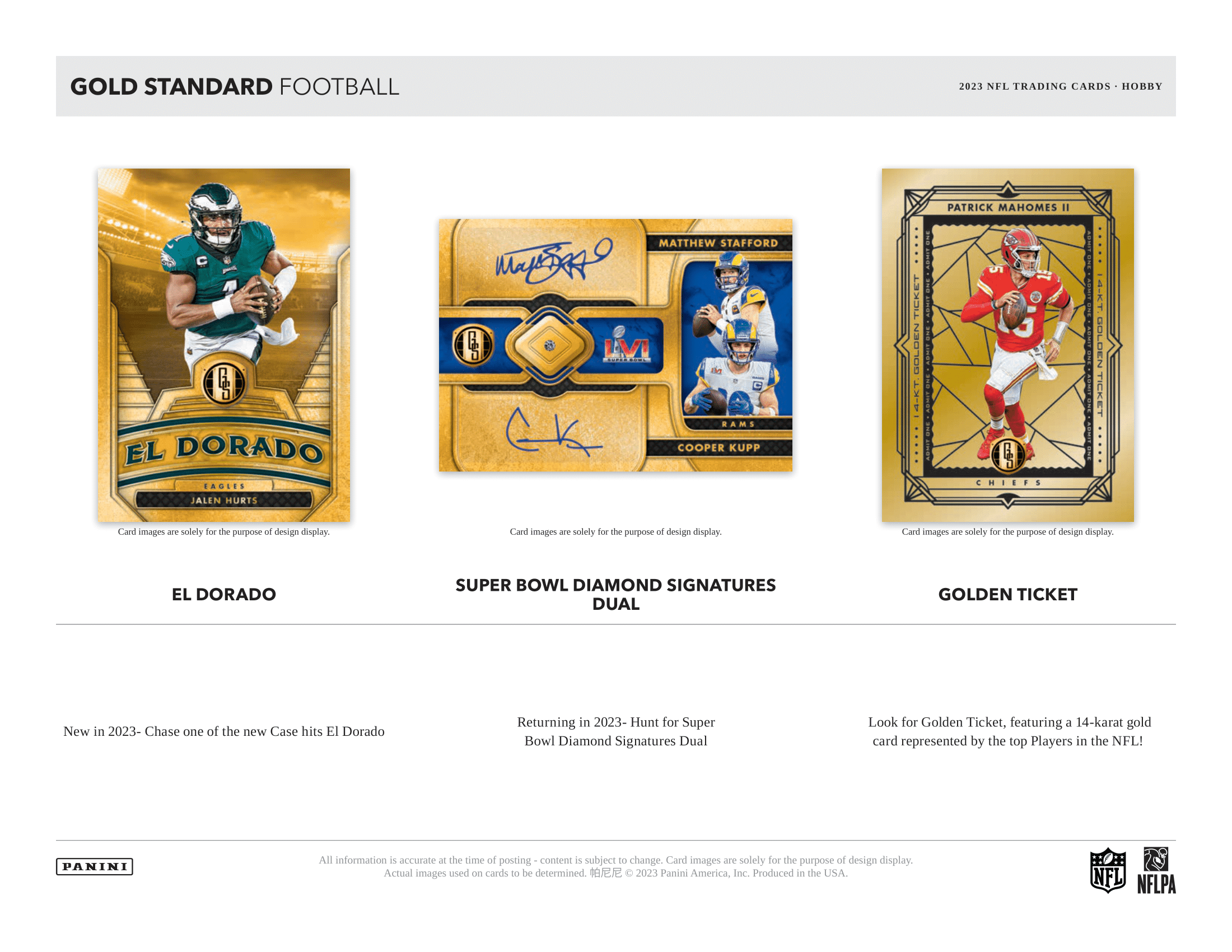 Panini - 2023 Gold Standard American Football (NFL) - Hobby Box - The Card Vault