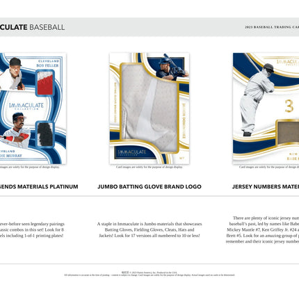 Panini - 2023 Immaculate Baseball (MLB) - Hobby Box - The Card Vault