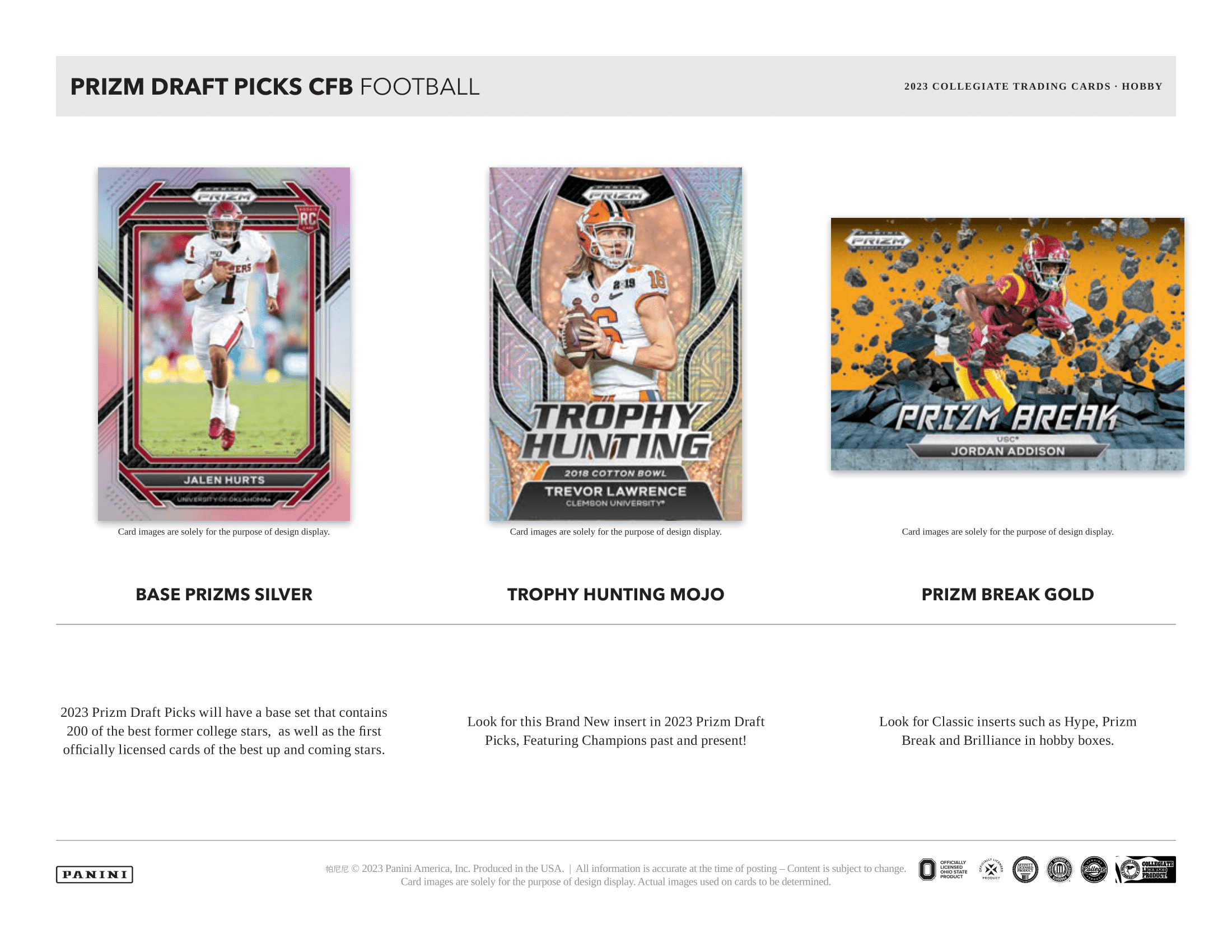 Panini - 2023 Prizm Draft Picks Collegiate American Football (NFL) - Hobby Box - The Card Vault