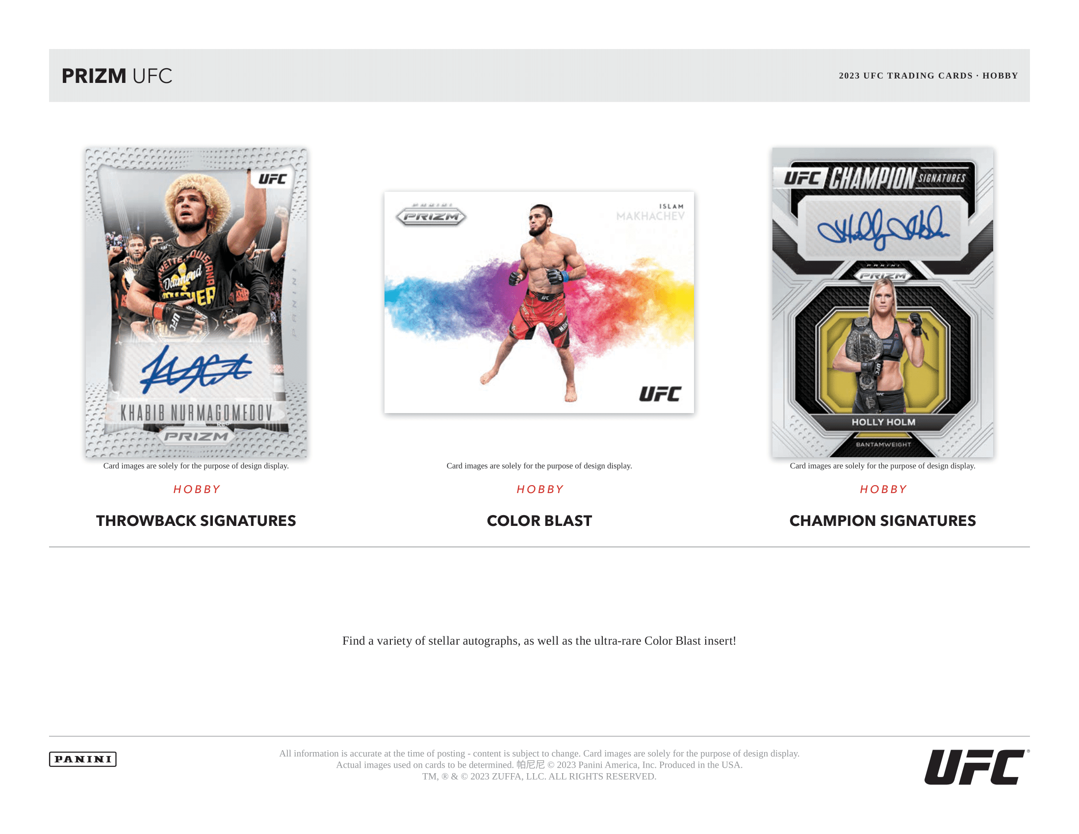 Panini - 2023 Prizm UFC - Hobby Box - The Card Vault