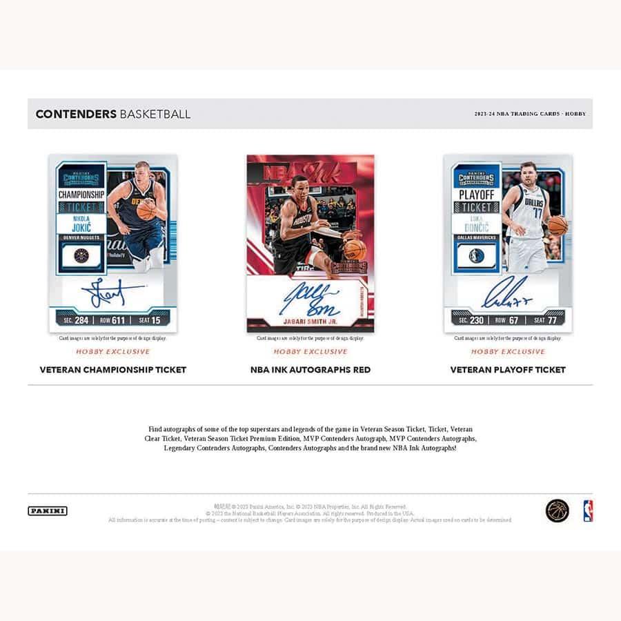 Panini - 2023/24 Contenders Basketball (NBA) - Hobby Box - The Card Vault