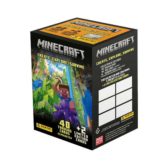 Panini - Minecraft Create Explore Survive Trading Card Collection - Blaster Pack - The Card Vault