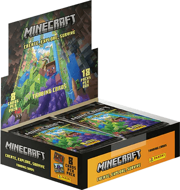 Panini - Minecraft Create Explore Survive Trading Card Collection - Booster Box (18 Packs) - The Card Vault
