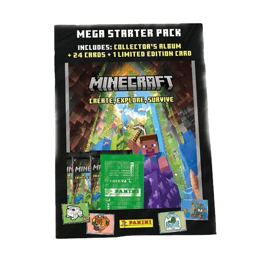 Panini - Minecraft Create Explore Survive Trading Card Collection - Starter Pack - The Card Vault