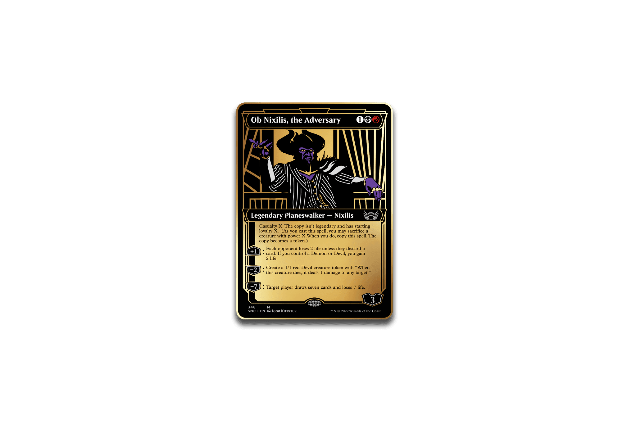Pinfinity - Magic: The Gathering - Ob Nixilis AR Pin - The Card Vault