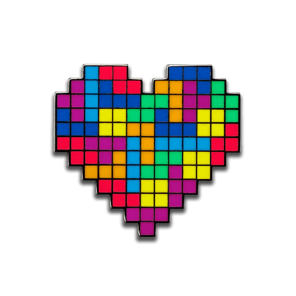 Pinfinity: Tetris - I Heart Tetris AR Pin - The Card Vault