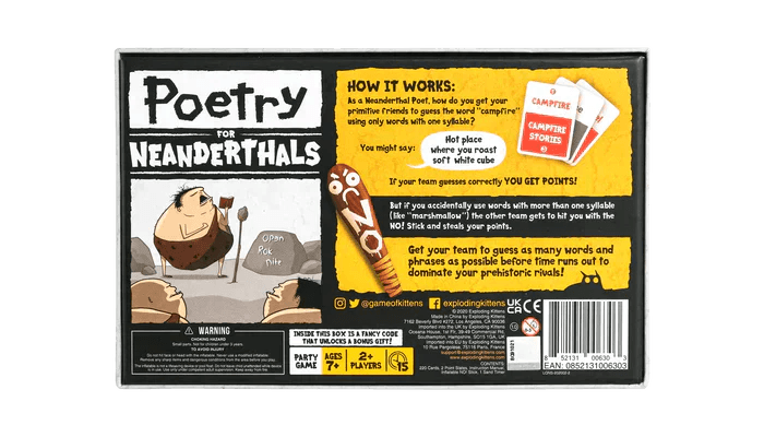 Poetry for Neanderthals Card Game - The Card Vault