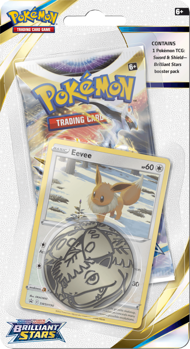 Pokemon TCG: Brilliant Stars Checklane Blister Pack - Eevee/Flapple - The Card Vault