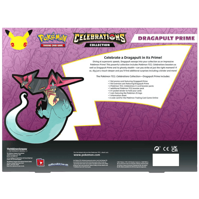 Pokemon TCG: Celebrations Collection Box - Dragapult Prime - The Card Vault