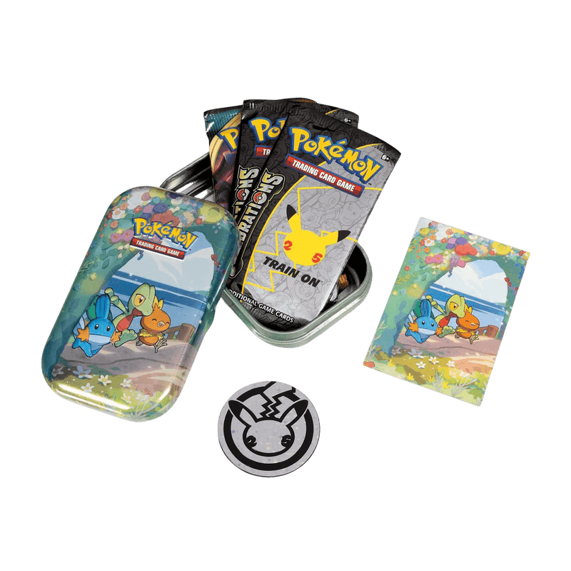 Pokemon TCG: Celebrations Mini Tin - Treecko, Torchic & Mudkip - The Card Vault