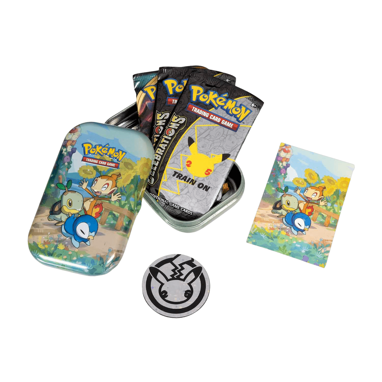 Pokemon TCG: Celebrations Mini Tin - Turtwig, Chimchar & Piplup - The Card Vault
